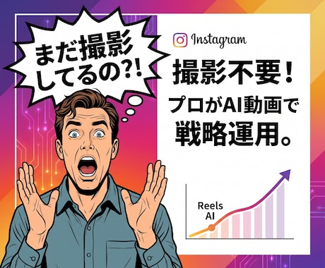 撮影不要！プロのマーケターがAIでリール運用します AI動画で戦略的にInstagramを運用してみませんか？ イメージ1
