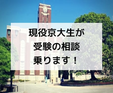 現役理系京大生が大学受験の相談に乗ります 進路選択・勉強法・心の悩み、受験のことはなんでも相談乗ります イメージ1