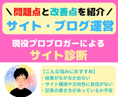 現役プロがブログ・サイトの相談にのります 初心者の疑問や問題点、今後の方向性をアドバイスします。 イメージ1