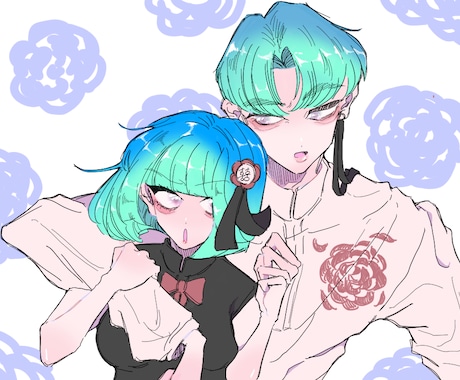 平成感のある絵柄で女の子描きます 平成感のある絵柄、ロリっぽい女の子が好きですが男性も描けます イメージ2