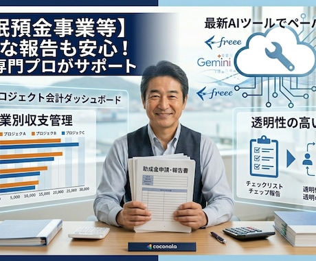 NPO会計・助成金対応を丸投げ代行ます 複雑なNPO会計・助成金報告は、実務27年のプロにお任せ！ イメージ2