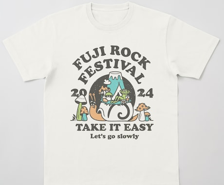 音を感じるTシャツをデザインいたします フジロックフェスティバルのオフィシャルデザイナーが担当！！ イメージ2