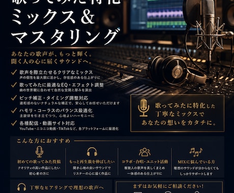 歌ってみたミックス&マスタリングします イメージ1
