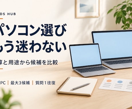 予算と用途に合うパソコン選びをお手伝いします イメージ1