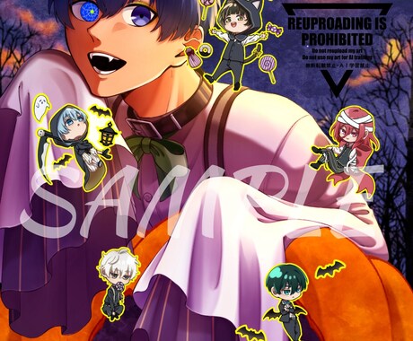 1枚絵、動画や宣伝などで使えるイラストを描きます 色気あるかっこいい男子メインです！美形、可愛い系も可！ イメージ2