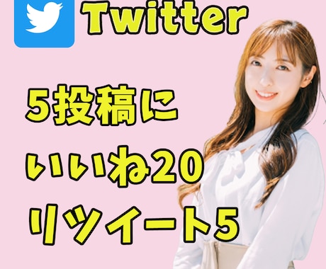 Twitter5投稿「いいね20+RT5」します リアルユーザーの日本人アカウントが手動で行います イメージ1