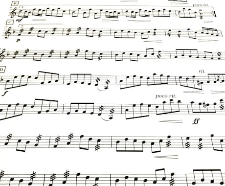 楽譜の清書・移調などを行います 楽譜が手書きで読みづらい、調が違って演奏しづらいという方に イメージ1