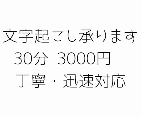 音声・動画の文字起こし承ります イメージ1
