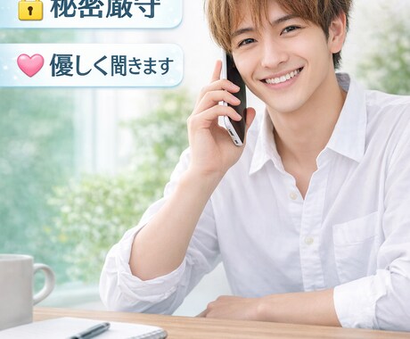 気軽に話せる電話相談します 誰にも言えない悩みを優しく受け止めます イメージ1