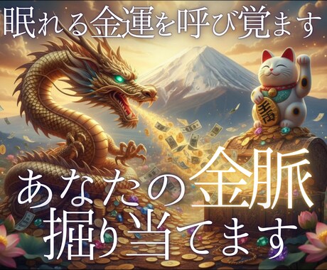 眠れる金運を呼び覚まします 当たりすぎ注意！あなたの金脈を掘り起こします！ イメージ1