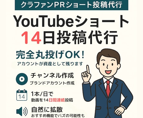クラファンPRに！YouTubeショート代行します 【拡散性アリ】Youtubeチャンネル作成～動画投稿まで丸投 イメージ1