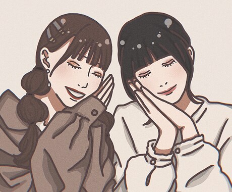 似顔絵、カップルイラストを描きます 大切な思い出をお洒落なイラストに イメージ1