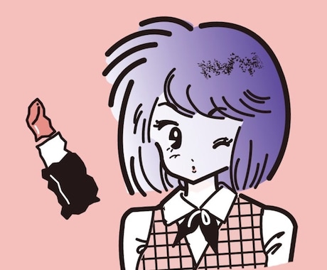 SNSアイコン80〜90年少女漫画風描きます イメージ1