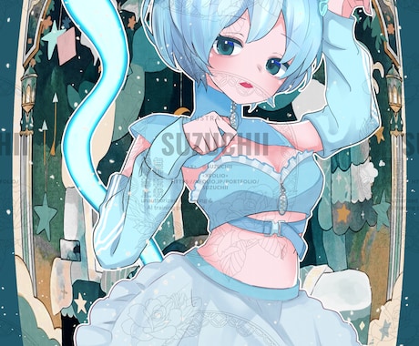 可愛いカッコイイ！商用可！イラスト制作します SNSや動画で映える、魅力たっぷりの立ち絵をご提供 イメージ2