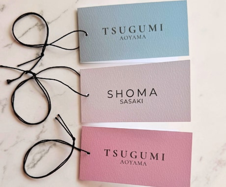 完成品◆洋服タグのようなおしゃれな席札作成します ゲストへ気持ちを届けるレターとしてもお使いいただけます イメージ1