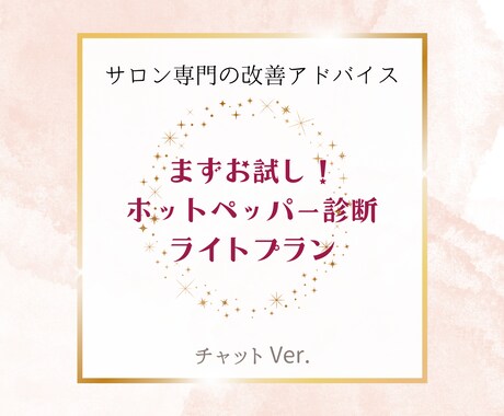 お気軽にライトプラン／ホットペッパーを診断します PDF提出＆チャット2往復でご提案 イメージ1