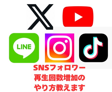 SNSフォロワー、再生回数の増加の仕方教えます ご自身、サービスを必要とされている方にも喜ばれます イメージ1