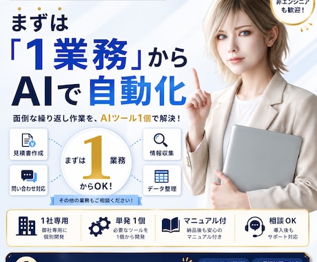 AI自動化ツールを単発で開発・納品します GPTs/Dify/n8n対応｜設計〜納品・簡易マニュアル イメージ1