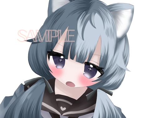 バストアップのかわいい女の子描きます コテ同、ペア画、アイコン用にぜひ♡ イメージ2