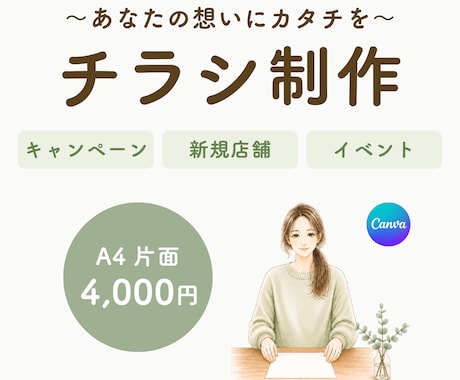 低価格！シンプルに、伝わるチラシを制作します ご相談ごとに応じて丁寧にお作りします◎ イメージ1