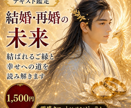 結婚・再婚｜結ばれるご縁と未来を読み解きます 片思い・復縁・複雑恋愛のお気持ちをお伝えします イメージ1