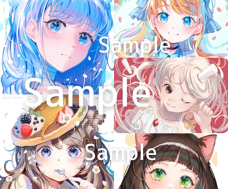 表情差分２つまで無料！1枚絵、立ち絵などを描きます アイコン、Vtuver用のイラストなどお任せください！ イメージ2