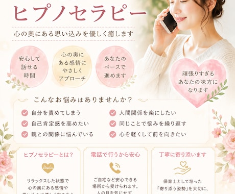ヒプノセラピーで心を優しく癒します 頑張りすぎる心を優しく解きほぐします イメージ1