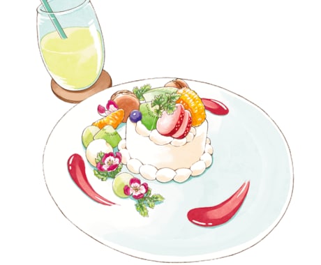 食べ物、飲み物、メニューのイラスト描きます あなたの特別な料理、大切に描きます。 イメージ2