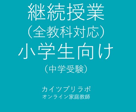 継続の方専用　60分授業ｘ月4回を行います 授業継続により、勉強の習慣化をサポートします イメージ1