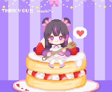 ドット絵×パンケーキの可愛い作品をお届けします VTuberキャラ／オリキャラ／プレゼント用にも！ イメージ2