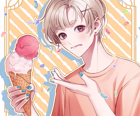 一枚絵や立ち絵など、イラストお描きします 若い男性、若い女性、お任せください！ イメージ1