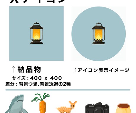 ドット絵のかわいいアイコンイラスト描きます ゲームチックなドット絵アイコンイラスト イメージ2