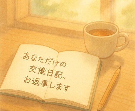 やさしい交換日記、書きます あなただけの交換日記、お返事します【優しい気持ちを言葉に】 イメージ1