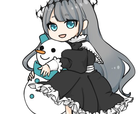 ふわっと可愛いミニキャラを描きます Vライバーさんから依頼殺到の「だっこ」SD！ イメージ2