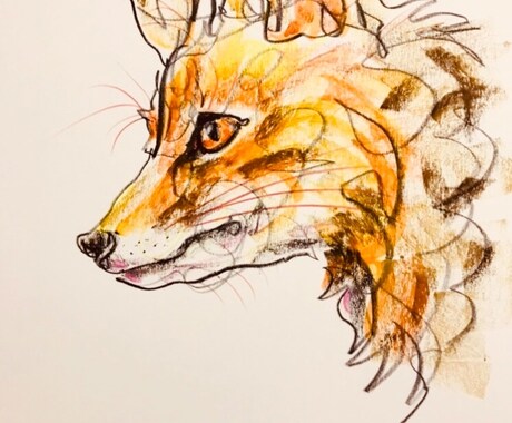 あなたのペットをドローイングでお描き致します 一筆入魂❗️エモーショナルなアート作品を貴方に☆ イメージ2