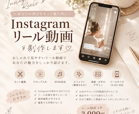 リール編集、ショート動画編集をします イメージ1