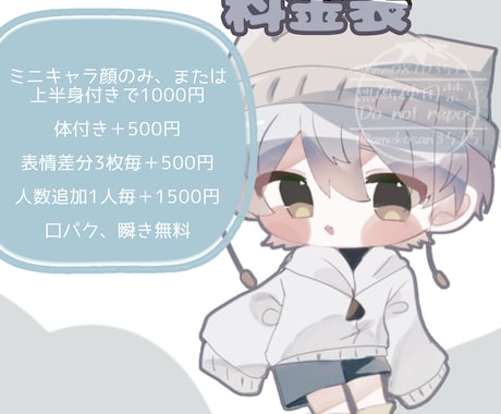 お手軽な価格で可愛いミニキャラ作成します イメージ1