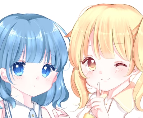 可愛いペア画かきます ふわふわした可愛い女の子、ショタ系の男の子得意です イメージ1