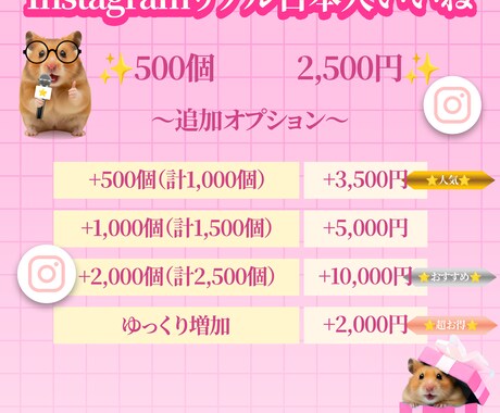 インスタ 日本人 いいね 500個 増加させます ⭐【即効性重視】初動ブーストで信頼感UP⭐高品質 認知向上⭐ イメージ2
