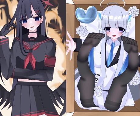 バストアップイラスト描きます SNS、動画等でご利用するイラストをお探しの方は是非！ イメージ1