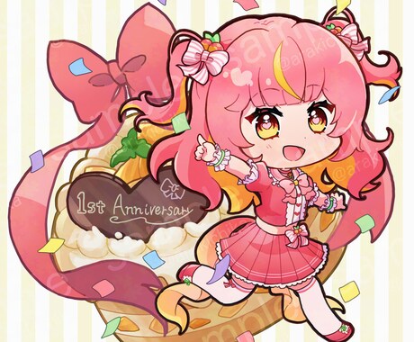 商用OK!SDキャライラストを作成します グッズやアイコンにオススメ！可愛いSDキャラを提供します。 イメージ2
