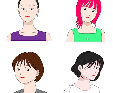 綺麗、可愛い女性のイラストを描きます SNS、アイコン、ブログ、雑誌等にご利用ください。 イメージ1