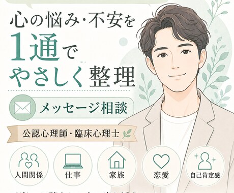 初めての相談に｜心の悩み・不安を1通で整理します 公認心理師・臨床心理士がまとまらない気持ちと思考を整理します イメージ1