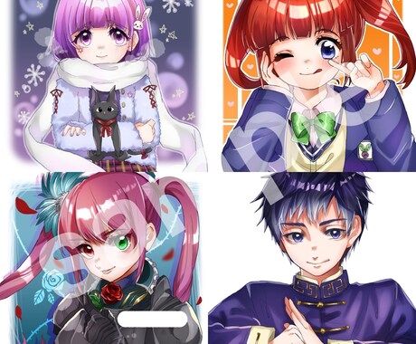 SNS用アイコン作成致します 専用のオリジナルアイコンが必要な方へ！女キャラ限定 イメージ2