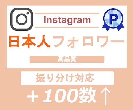 インスタグラムの日本人フォロワー増やします インスタ・Instagramの日本人フォロワー＋100人⭐️ イメージ1