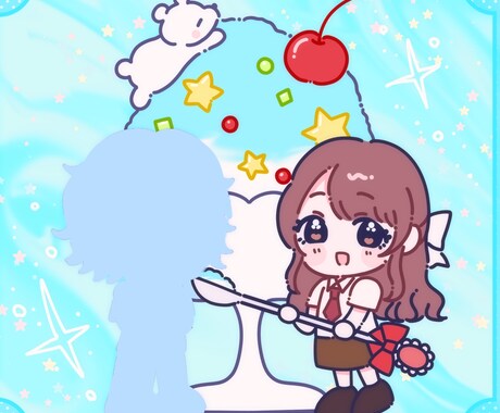 ゆるっとポップなかわいいイラスト描きます ひとクセあるデフォルメイラストです♪ イメージ2