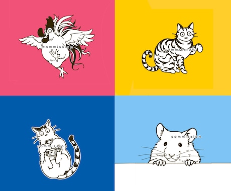 即納可◎ゆるっとおとぼけ動物アイコン描きます ◎目を引く♫個性的♫視認性バッチリのイラストお描きします◎ イメージ2