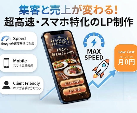 集客まで考えた高速LPを制作します イメージ1