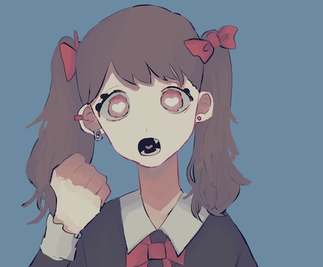 こだわりの色合いで描きます 暖色系のイラストとよく言われてます イメージ1
