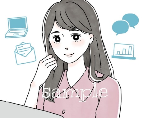 商用可！オシャレであたたかみのあるアイコン描きます 商用利用可能◎お写真をベースにおしゃれなアイコンを作成します イメージ1